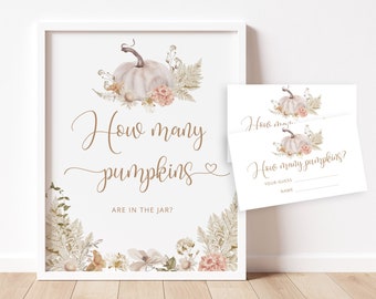 Guess How Many Pumpkins Game: Boho Fall Party (Instant Download)  #p8