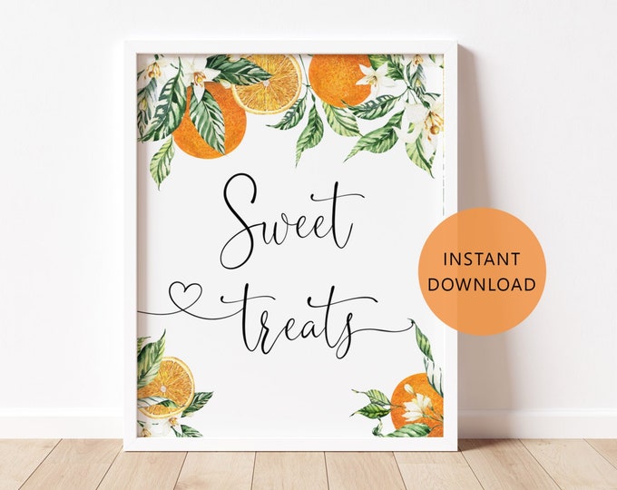 Citrus Sweet treats Sign. Little cutie take a treat sign. Oranges cutie Sweet treats sign #or1