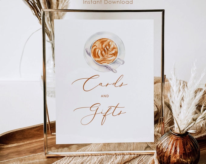 Love is brewing Cards and gifts sign. Elegant minimalist coffee Cards and gifts sign. Instant download #coff