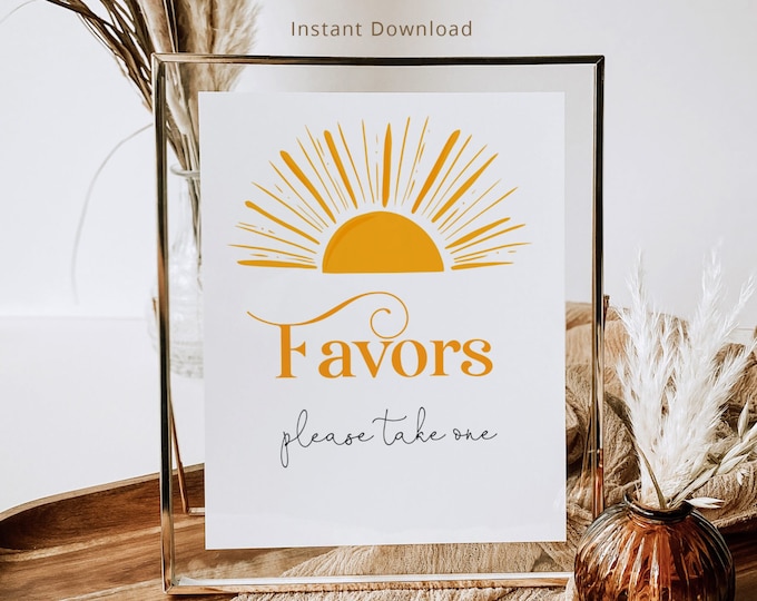 Sun Favors please take one Sign.First trip around the sun favors sign. Little Sunshine favors sign. Instant Download #s3