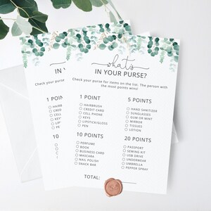 Printable Purse Game Instant Download #n1 Navy blush What's In Your Purse Navy Bridal Shower Games Printables