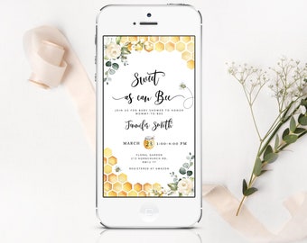 Bumble Bee Baby Shower E-vite: Sweet as Can Bee Invitation (Electronic)