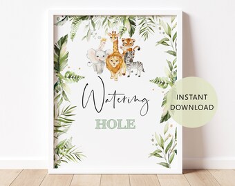 Watering Hole Sign Etsy