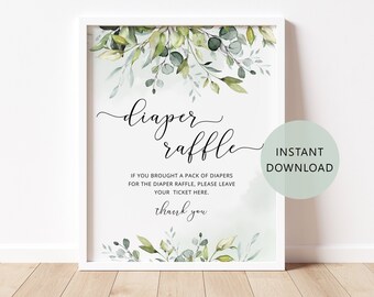 Instant access 002HPA 05 EDITABLE Floral blush pink diaper raffle book request eucalyptus books for baby confetti cards Pumpkin party