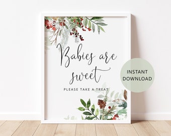 Baby It/'s Cold Outside Welcome  sign Editable snowy  winter baby shower welcome sign #rg2 Winter greenery Corjl Instant Download