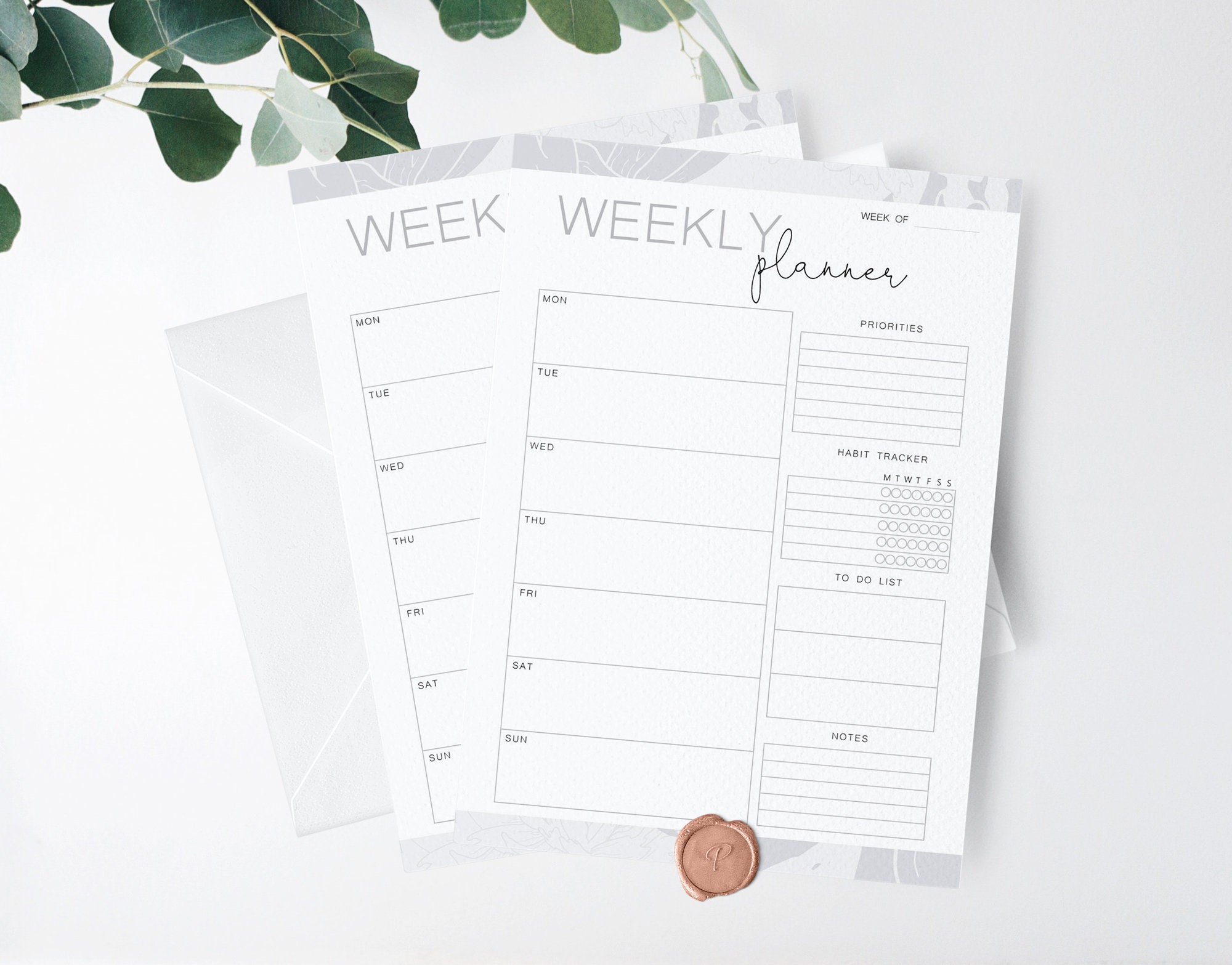 planner bundle weekly schedule printable daily hourly etsy