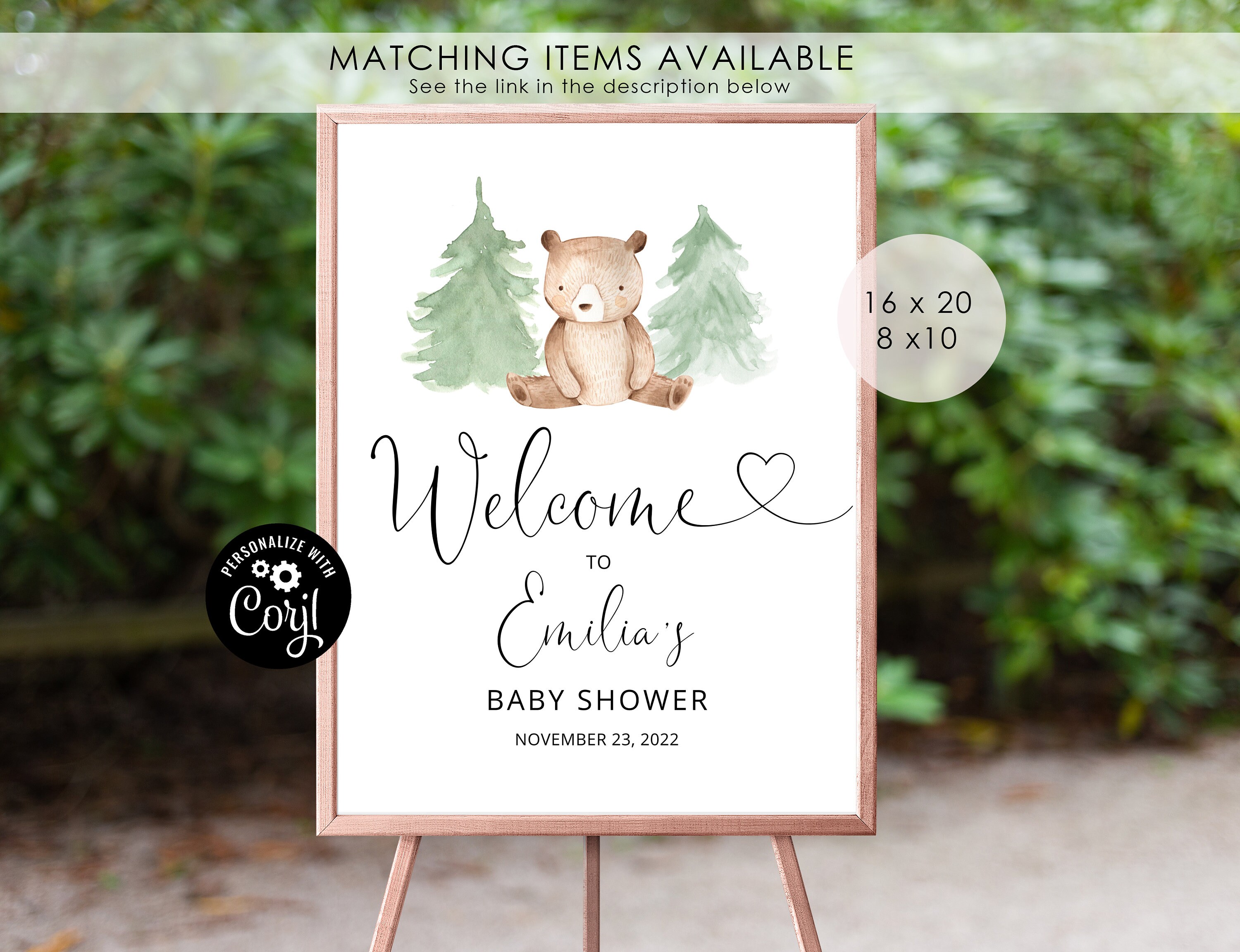 We Can Bearly Wait Baby Shower Invitation Bundle. Woodland - Etsy