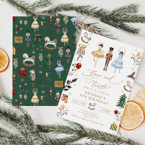 Editable Nutcracker Birthday Invitation: Sugar Plum Fairy (Digital Download)