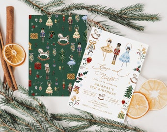 Editable Nutcracker Birthday Invitation: Sugar Plum Fairy (Digital Download)