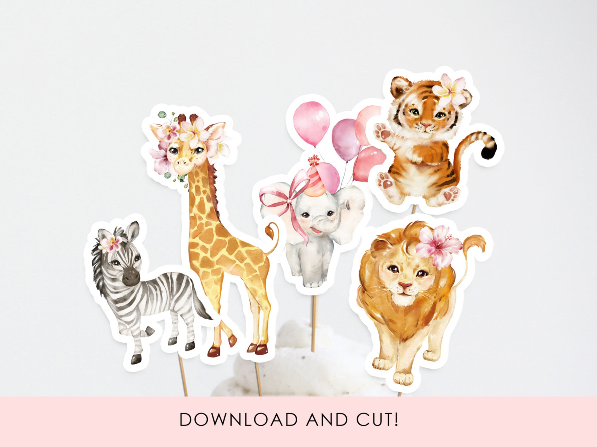 Baby Safari Animal Cutouts