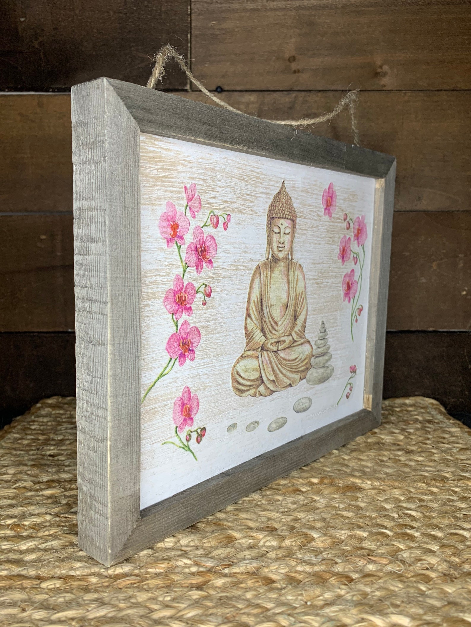 Hand Decorated Meditating Zen Wall Hanger | Etsy