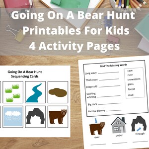 Going on A Bear Hunt Printables for Kids, Sequencing Cards, Story Board ...
