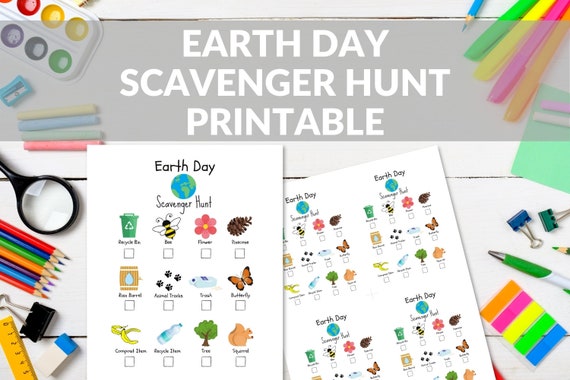 Earth Day Scavenger Hunt For Kids Printable Earth Day