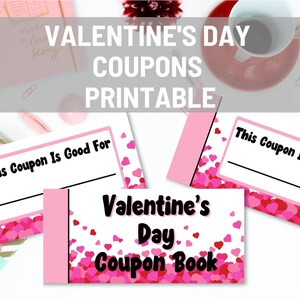 Livre de coupons de la Saint-Valentin imprimable, cadeau de la Saint-Valentin de dernière minute