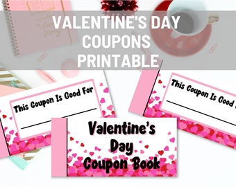 Valentine's Day Coupon Book Printable, Last Minute Valentine's Day Gift