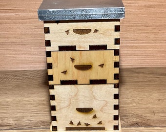 Apiary Langstrom Bee Hive jewelry keepsake box