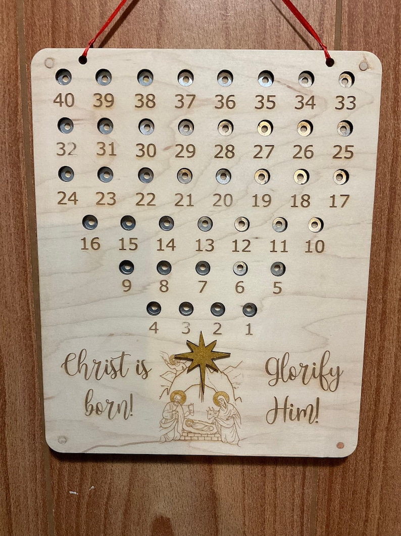 Orthodox Nativity Fast Countdown Calendar 40 Fast Etsy