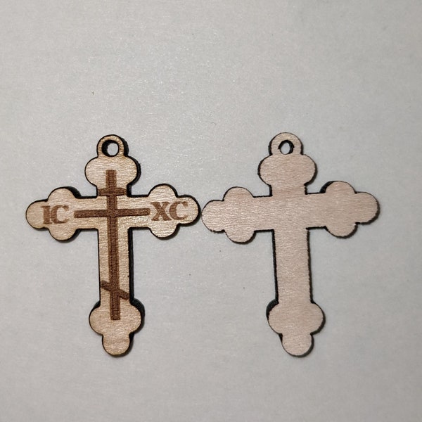 Small wood Orthodox Crosses Spiritual Sunday school Crucifix Religious projects Crafted in the United States