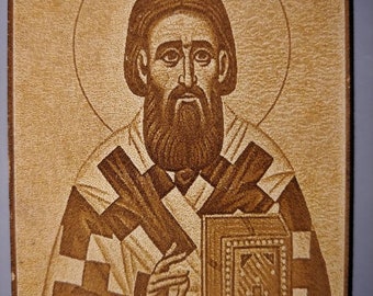 Saint Sava Icon Orthodox Christian Slava gift Name day gift Ikon Crafted in the United States.