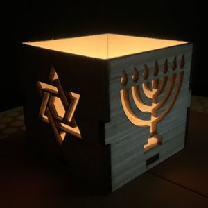 Jewish tea light candle box