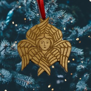 Christmas/car ornament six wing Seraphim Angel. Orthodox Christian Made in the United States