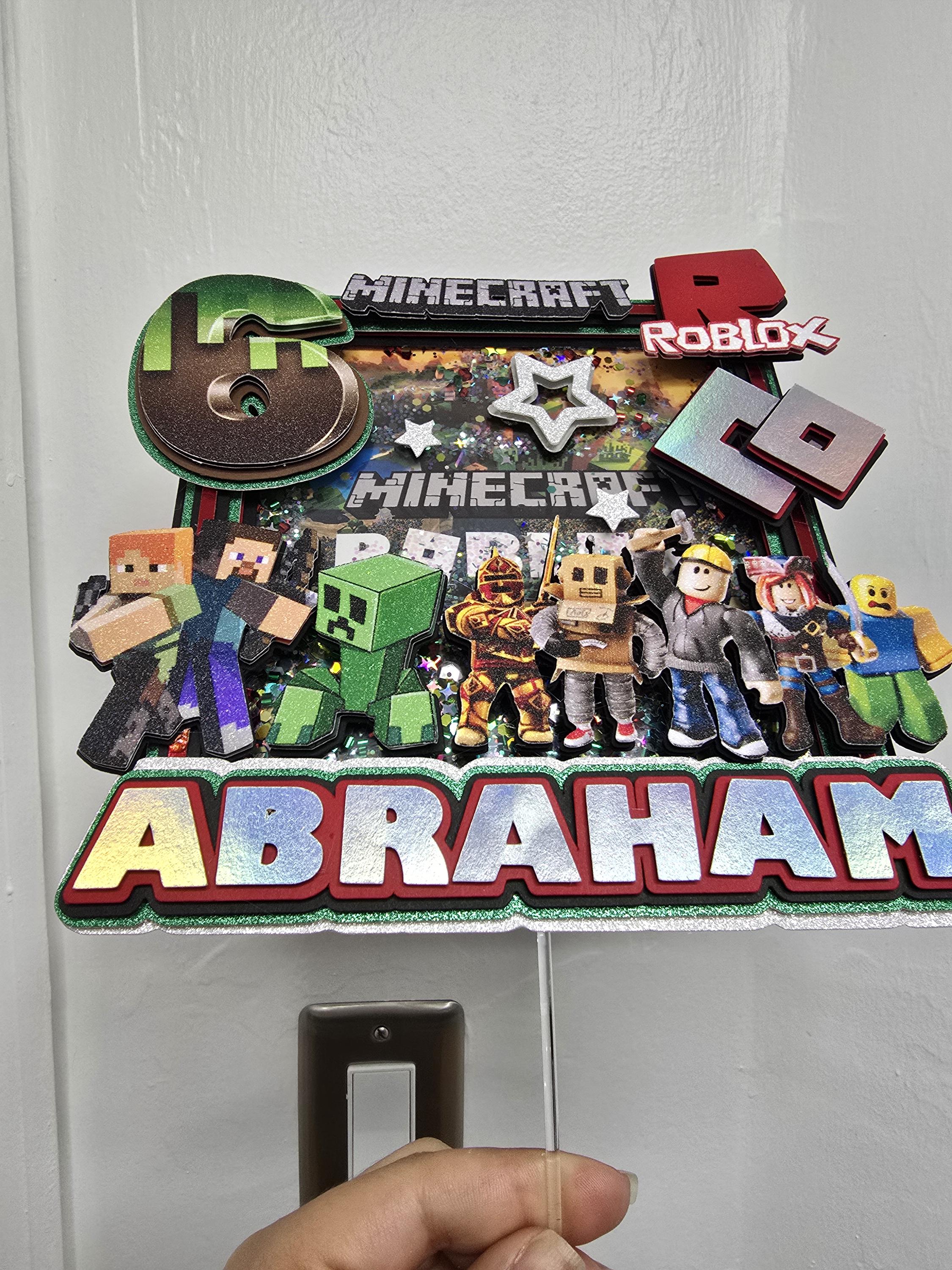 3D Glitter Personalized Cake Topper