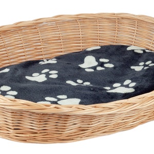 Weidenkorb Hundebett mit Zopfrand Hundekorb aus Vollweide in Natur 60 cm Bild 5