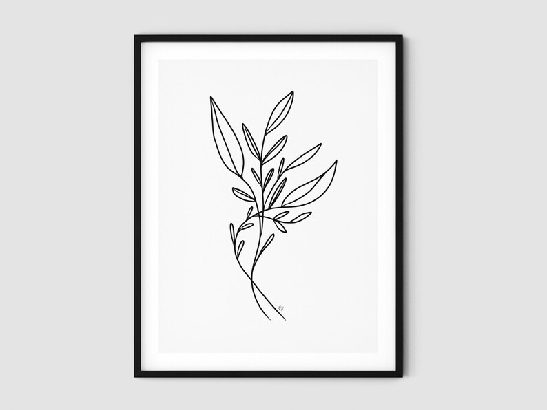 Shapes Minimal Flower Abstract Instant Download Plant Wall Art Bohemiam Boho Nature Printable Art Modern Home Decor Print