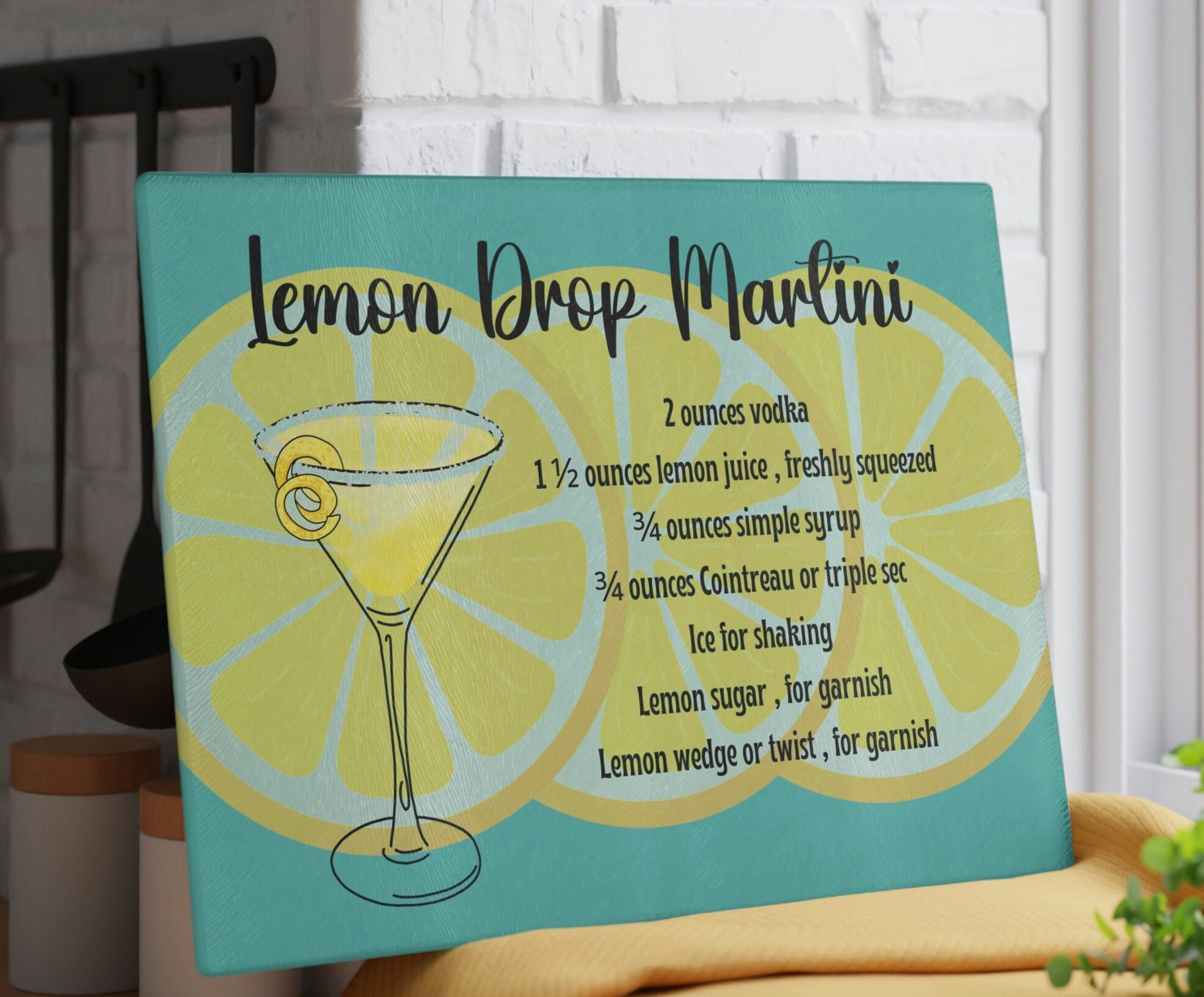 lemon drop martini kit, DIY cocktail kit, lemon drop martini, lemon theme,  yellow wedding, bridesmaid…
