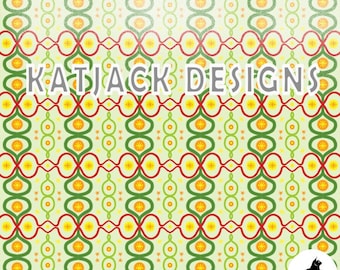 Holiday Cheer Green Scrapbook Paper: PNG Background Graphic Digital File (12x12in High Resolution)