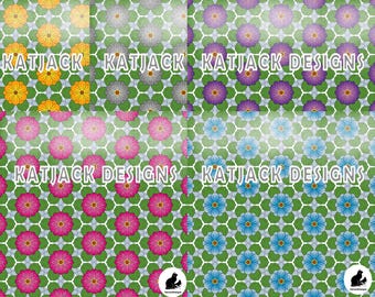 Subtle Flower, 12" x 12" crafting, High resolution, 5 PNG pack, scrapbooking background graphic DIGITAL FILE