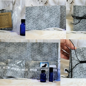 Essential Oil Pouch Roll up Carrying Bag Vinyl Lining 7 pockets