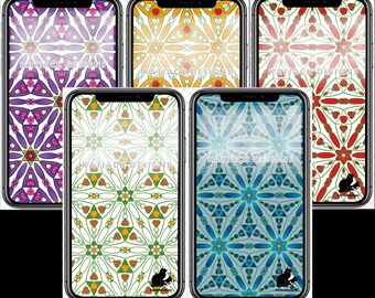 Celtic Floral Phone Background: High-Resolution Lock Screen (Digital Download, 5-Pack)