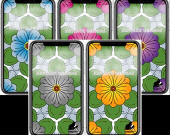 Floral Phone Background: Subtle Flower Lock Screen, 5 Pack (Digital Download)