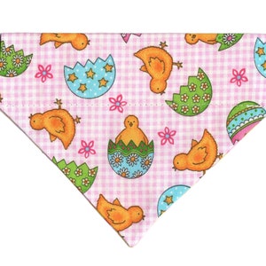 EASTER EGGS CHICKS Puppy Dog or Cat Bandana  / For Toy and Teacup Dogs /  Easter Bandana / Easter Eggs Bandana / Easter Peeps Bandana