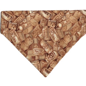WINE CORKS Dog Bandana, Toy or Teacup Bandana, Bandana for Small Dog, Cat Bandana, Wine Tasting Bandana, Paw Prints Bandana, Gift for Puppy