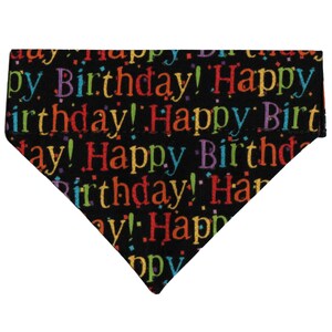 HAPPY BIRTHDAY Dog Bandana, Reversible, Teacup Dog Bandana, Small Dog Bandana, Cat Bandana, Dog Birthday Party, Gift for Puppy, Gift for Cat