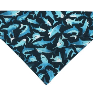 SHARKS Puppy Dog Bandana, Teacup Dog Bandana, Cat Bandana, Bandana for Small Dog, Ocean Fish, Beach Bandana, Gift for new Puppy, Chihuahua