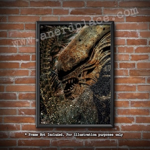 Impresión artística pintada digitalmente en homenaje al clásico terror Movie Maniac 9 para Halloween