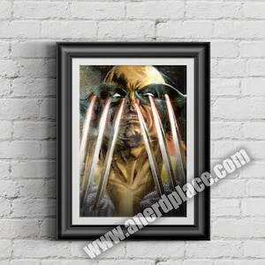 The Wolverine Superhero Digitally Painted Art Print comic book superhero man cave