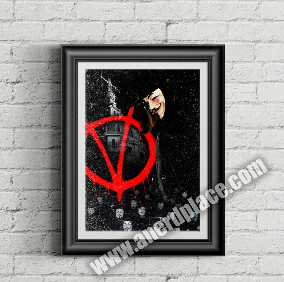 Superhero Wall Art | V for Vendetta | Movie Art Print | Wall Art Poster ...