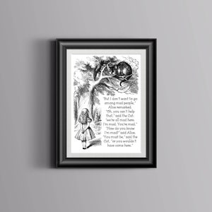 Vintage Alicja w Krainie Czarów Art Print do pokoju dziecięcego Nowość