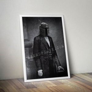 Old Time Fett - Star Wars fanart print kinderen geek grot jongens nerd verjaardag Boba Fett