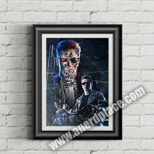 T800 Terminator Fan Art Print geek cave boys nerd birthday