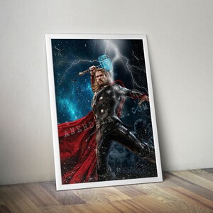 Thor Art Print for Nursery kids comic book superhero