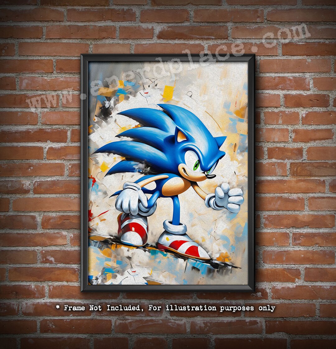 Fine Art Sonic - Wall Art Print Surreal Abstract Home Décor Gift Nerd ...
