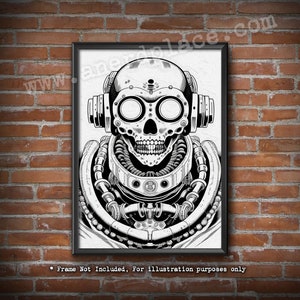 Manga Mashup 6 - Robots Futuristic Wall Art Print Comic Classic Art Inspired House Warming Nerd Geek