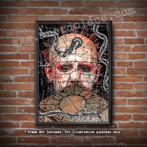 Movie Maniac 1 - Classic Horror Tribute Digitally Painted Art Print for Man Cave Halloween