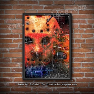 Movie Maniac 3 - Classic Horror Tribute Digitally Painted Art Print for Man Cave Halloween