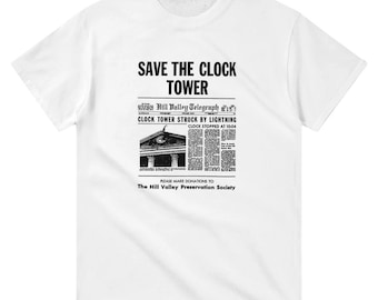 T-shirt girocollo unisex pesante "Save The Clock Tower"